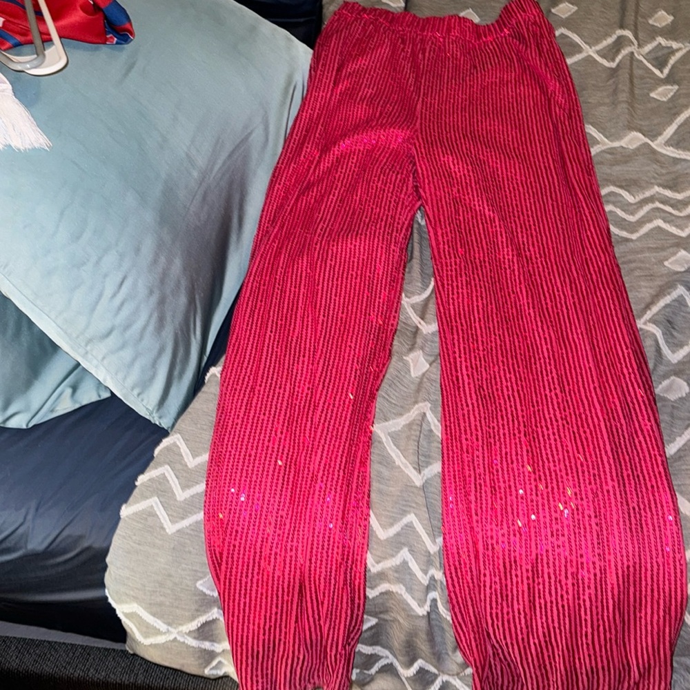 Lightly worn sequin bell bottoms